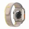 Apple Watch Ultra GPS + Cellular, 49 мм, корпус из титана, ремешок Trail желтого/бежевого цвета, размер S/M
